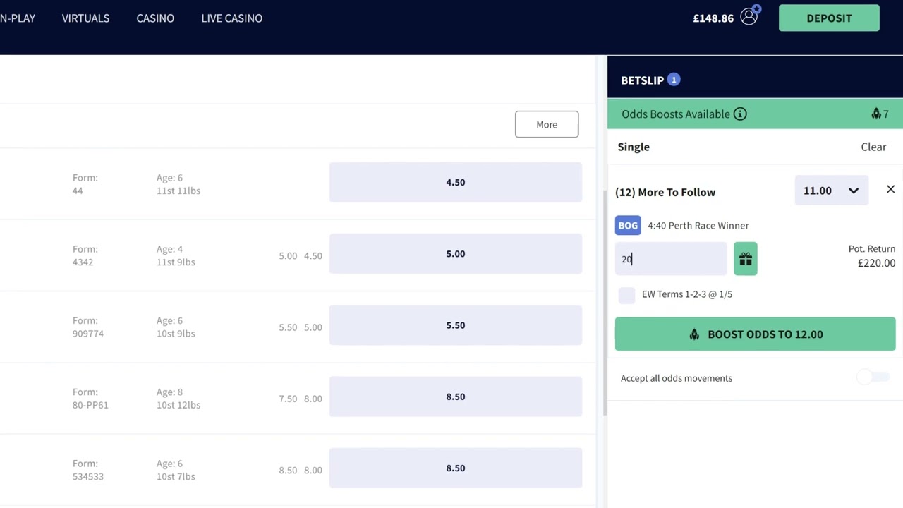 Combining Offers - Using BETCONNECT