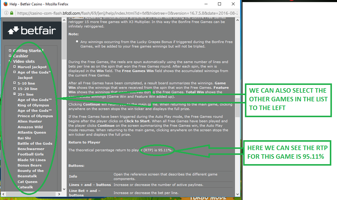 Expected Value Return to Player Betfair eg