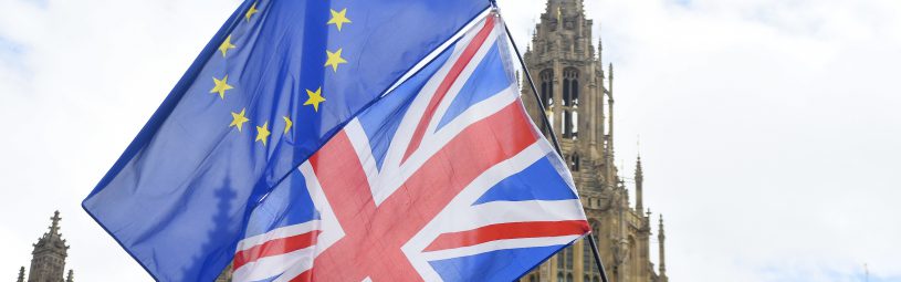 September 5, 2017 - London, England, United Kingdom - A demonstration against Brexit took place near the Houses of Parliament, in London on September 5, 2017. The process to leave the European Union is starting its third step. (Credit Image: © Alberto Pezzali/NurPhoto via ZUMA Press)