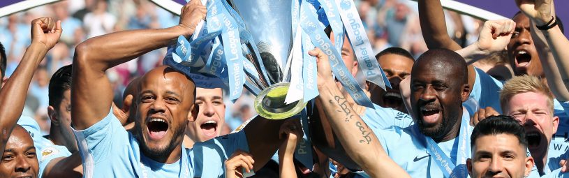 File photo dated 06-05-2018 of Manchester City's Vincent Kompany (left), Yaya Toure (second right) and Sergio Aguero lift the Premier League trophy after the Premier League match at the Etihad Stadium, Manchester.