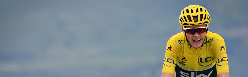 July 13, 2017 - Peyragudes, FRANCE - British Chris Froome of Team Sky wearing the yellow jersey of overal leader crosses the finish line at the 12th stage of the 104th edition of the Tour de France cycling race, 214,5km from Pau to Peyragudes, France, Thursday 13 July 2017. This year's Tour de France takes place from July first to July 23rd. BELGA PHOTO DAVID STOCKMAN (Credit Image: © David Stockman/Belga via ZUMA Press)