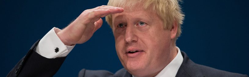 October 2, 2016 - Birmingham, West Midlands, UK - Birmingham , UK . Foreign Secretary BORIS JOHNSON speaks to the conference during the first day of the Conservative Party Conference at the International Convention Centre in Birmingham  (Credit Image: © Joel Goodman/London News Pictures via ZUMA Wire)