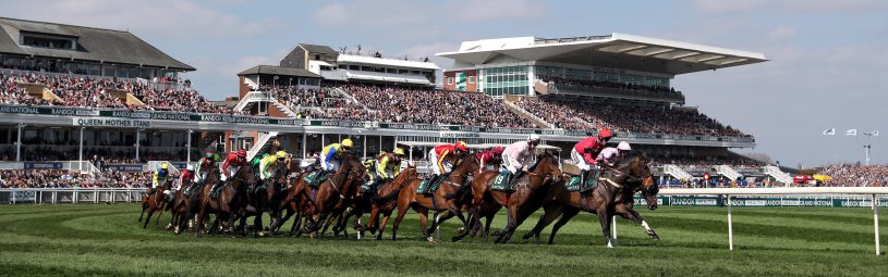 Runners and riders during the Gaskells Handicap Hurdle during Grand National Day of the 2018 Randox Health Grand National Festival at Aintree Racecourse, Liverpool. 2018 Randox Health Grand National Festival - Grand National Day - Aintree Racecourse